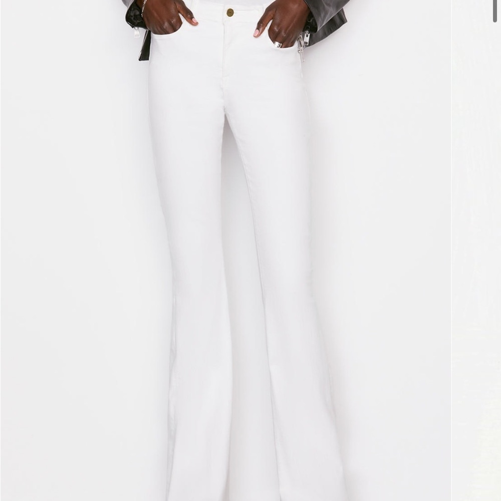Frame high rise flare blanc
